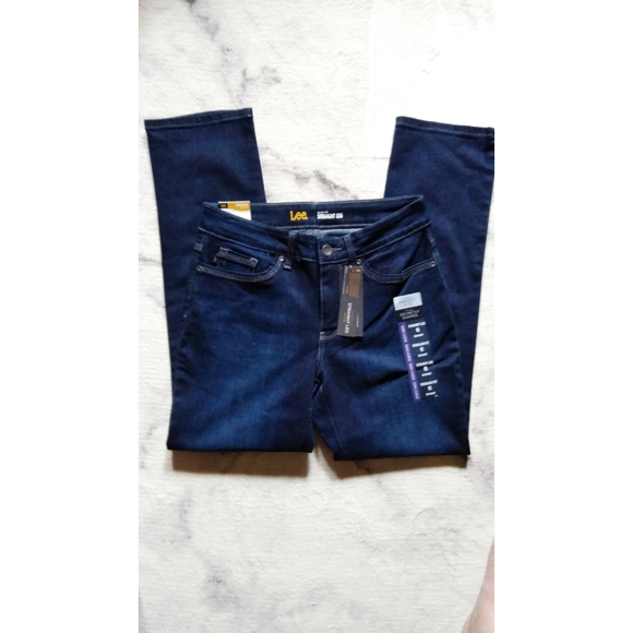 Lee Straight Leg Perfect Fit Jeans Mid Rise - Picture 3 of 4